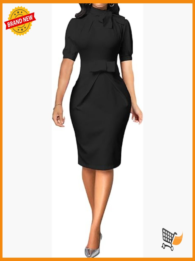Elegant Business Dress Casual Knee Length Bodycon Pencil Dress